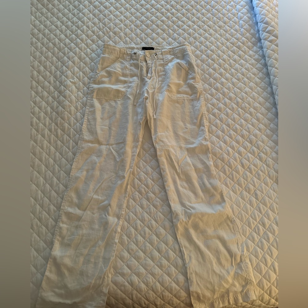 Forever 21 white linen pants